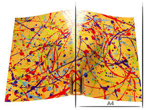Vachetta leather panel Russo astratto pintale