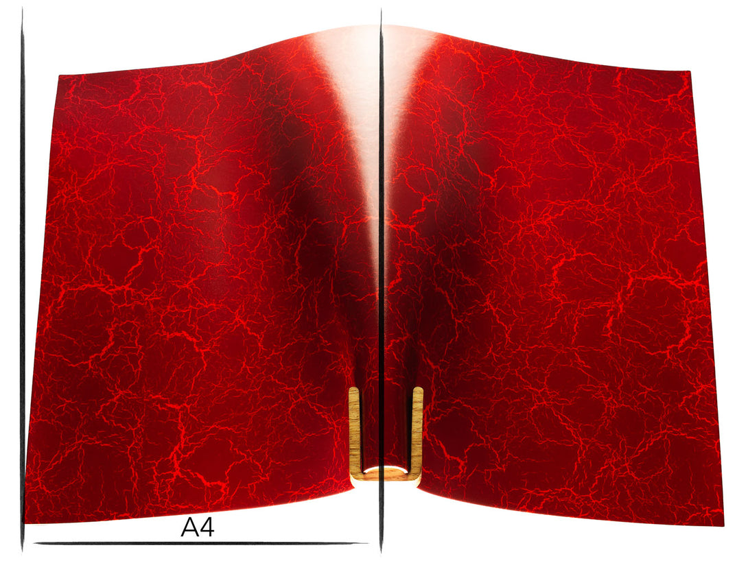 Italian leather panel Russo crack diablo red