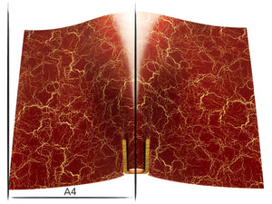 Italian leather panel Russo crack rusty dark red