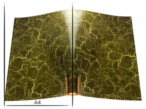 Italian leather panel Russo crack oliva green