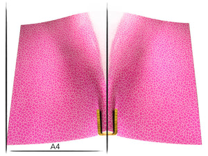 Italian leather panel Russo zenith candy pink cracked