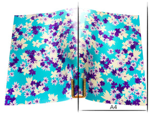 Vachetta leather panel Russo sakura aqua