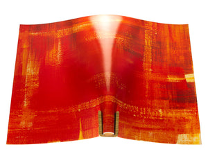 Vegetable tanned leather panel Russo pintura fuoco