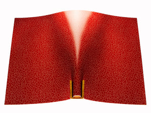 Vegetable tanned leather panel Russo zenith fuoco