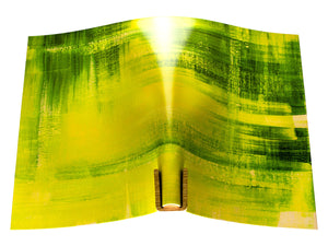 Vegetable tanned leather panel Russo pintura lime