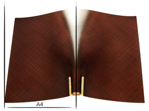 Italian leather panel Russo commodore whiskey brown lines