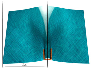 Italian leather panel Russo commodore artenza light blue lines