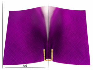 Italian leather panel Russo commodore roxo purple lines