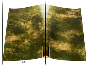 Italian leather panel Russo marbled verdago green