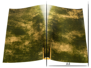 Vachetta leather panel Russo marbled verdago