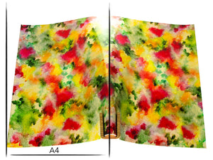 Italian leather panel Russo astratto fresco abstract painted