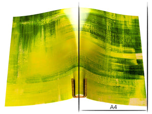 Vachetta leather panel Russo pintura lime