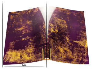 Vegetable tanned leather small left panel Russo anticuus roxo