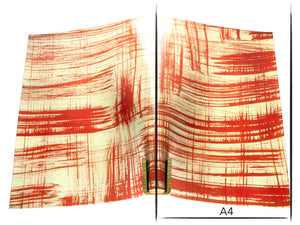 Vachetta leather panel Russo canvora fuoco