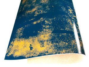 Vegetable tanned leather Russo anticuus cavaliere blue antique