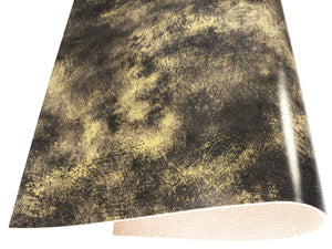 Vegetable tanned leather Russo artesano carbonno gray brush painted