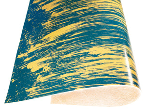 Vegetable tanned leather Russo carrara artenza blue stripes