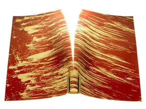 Vegetable tanned leather panel Russo carrara rusty