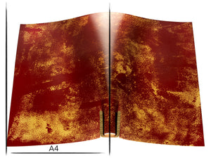 Vegetable tanned leather small left panel Russo anticuus rusty