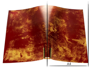 Vegetable tanned leather small right panel Russo anticuus rusty