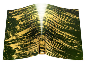 Vegetable tanned leather panel Russo carrara verdago