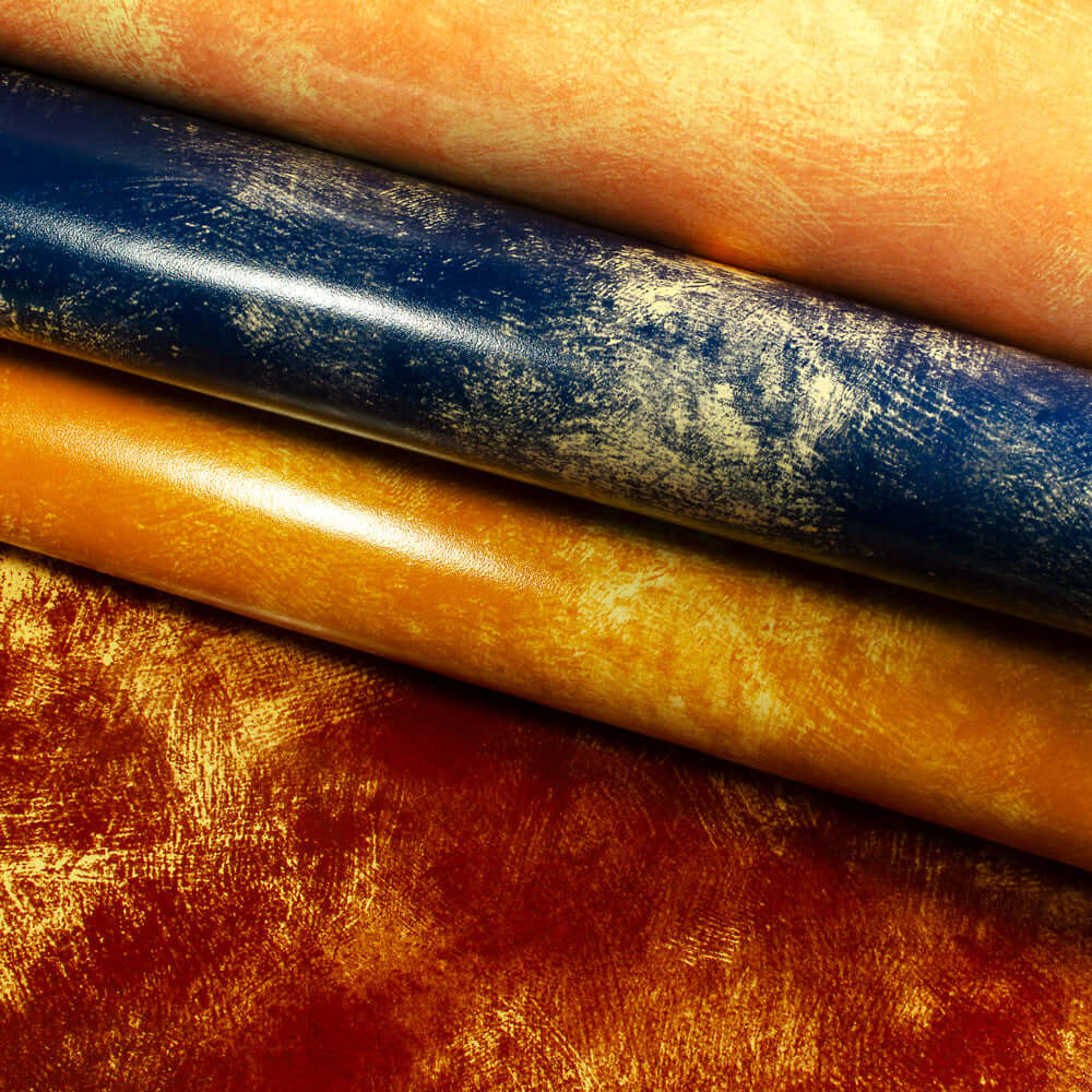 Russo leather Artesano collection vegetable tanned leather brush-painted 