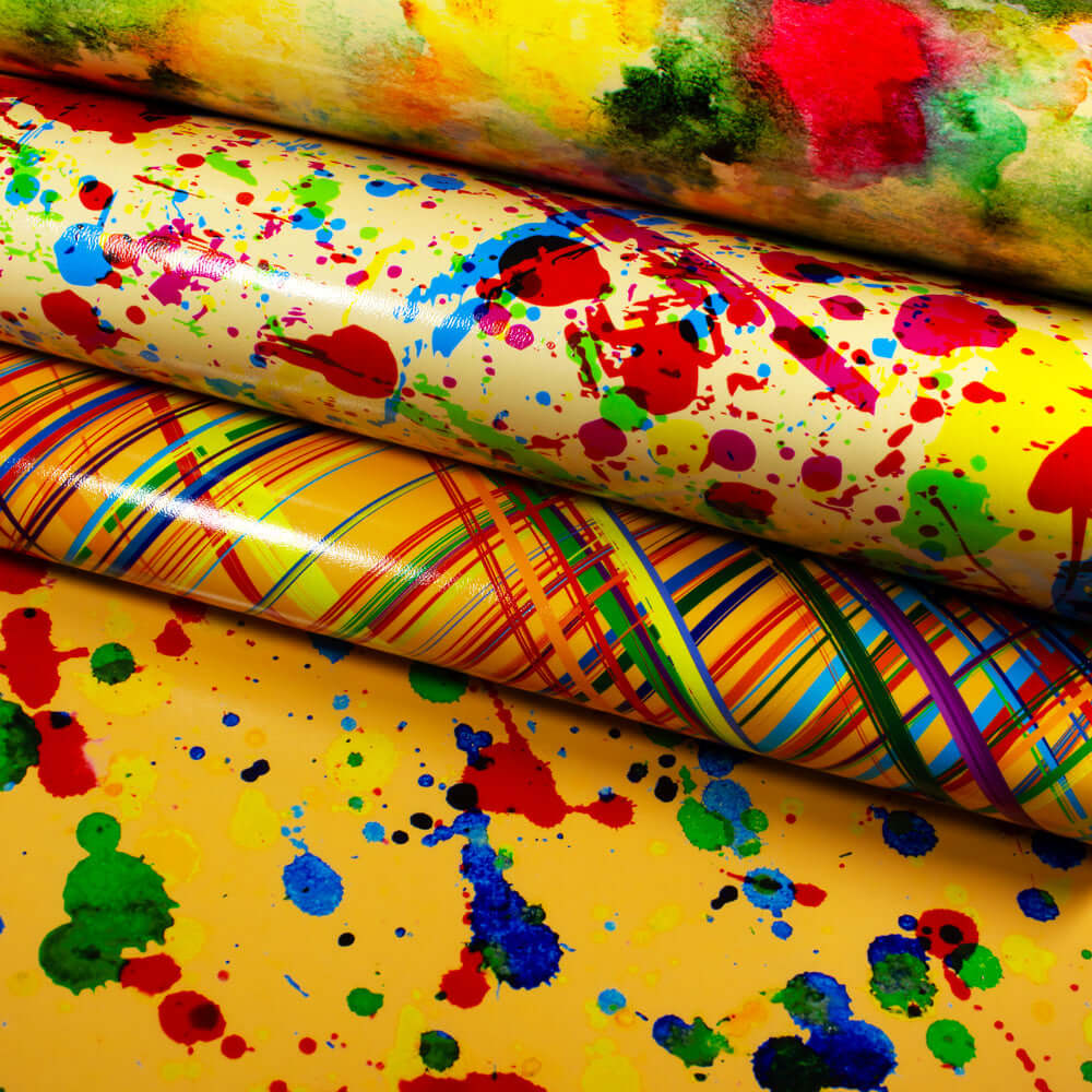 Russo leather Astratto collection vegetable tanned leather abstract paint