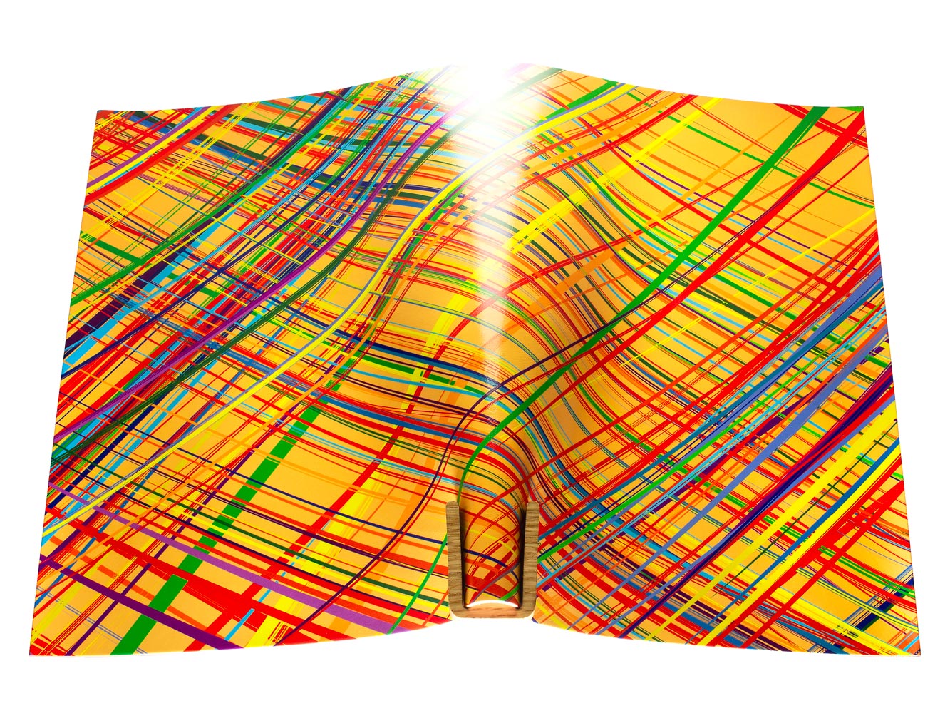 Vegetable tanned leather panel Russo astratto matisse