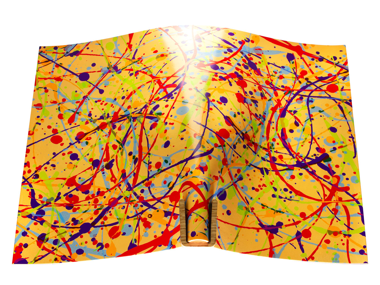 Vegetable tanned leather panel Russo astratto pintale 