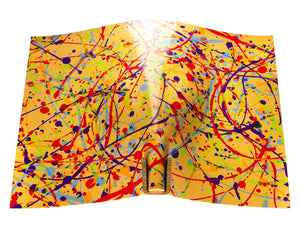 Vegetable tanned leather panel Russo astratto pintale 