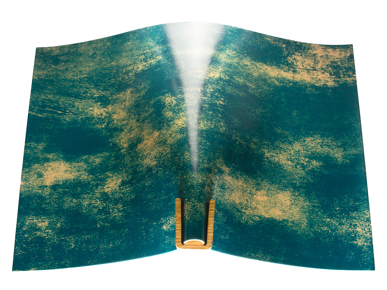 Vegetable tanned leather panel Russo marbled artenza 