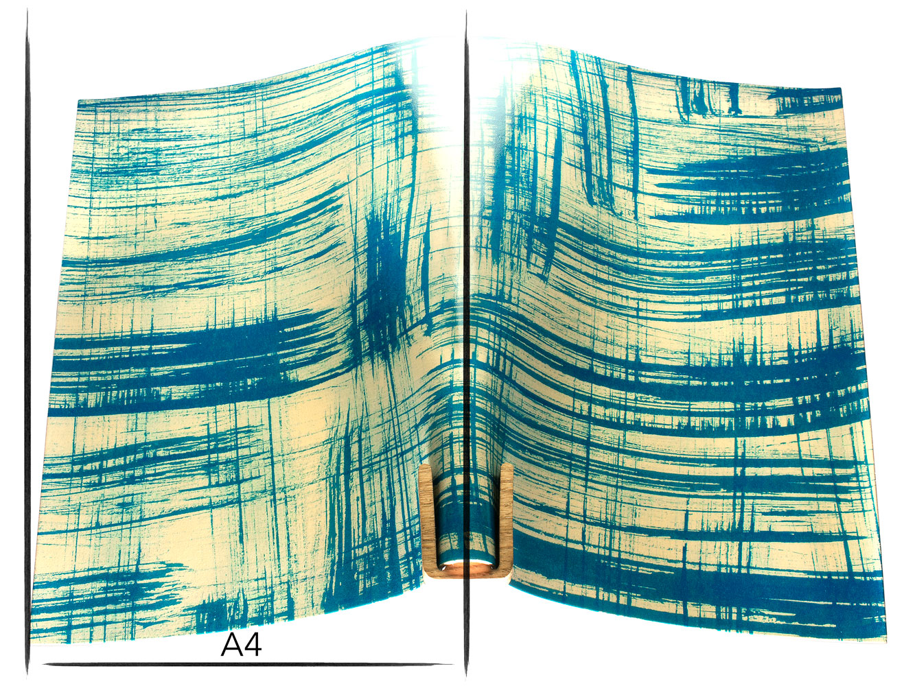 Italian leather panel Russo canvora cavaliere brush-painted