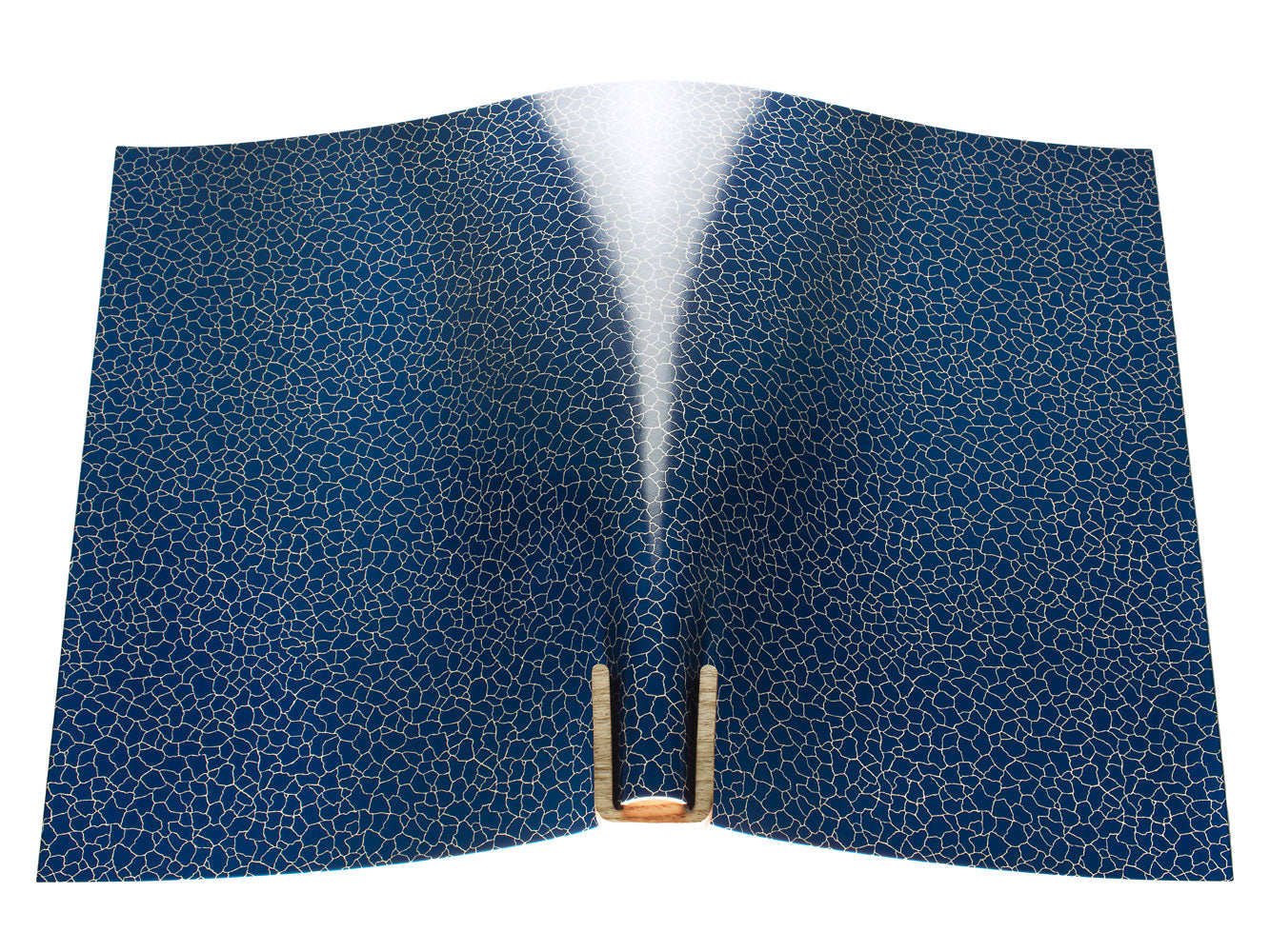 Vegetable tanned leather panel Russo zenith lazuro 