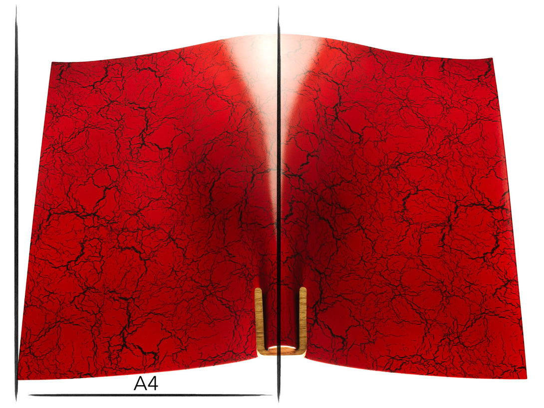 Italian leather panel Russo crack rosso red