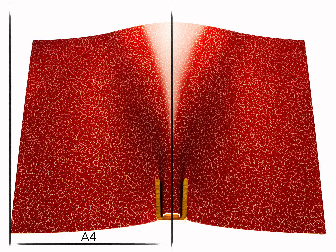 Italian leather panel Russo zenith fuoco red cracked