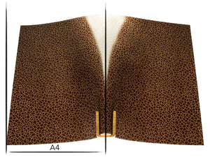 Italian leather panel Russo zenith moreno brown cracked