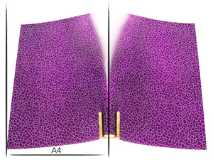 Italian leather panel Russo zenith roxo purple cracked