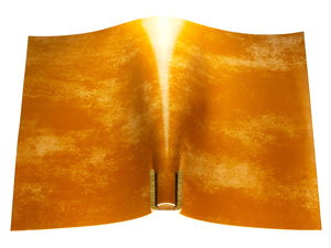 Vegetable tanned leather panel Russo marbled tan