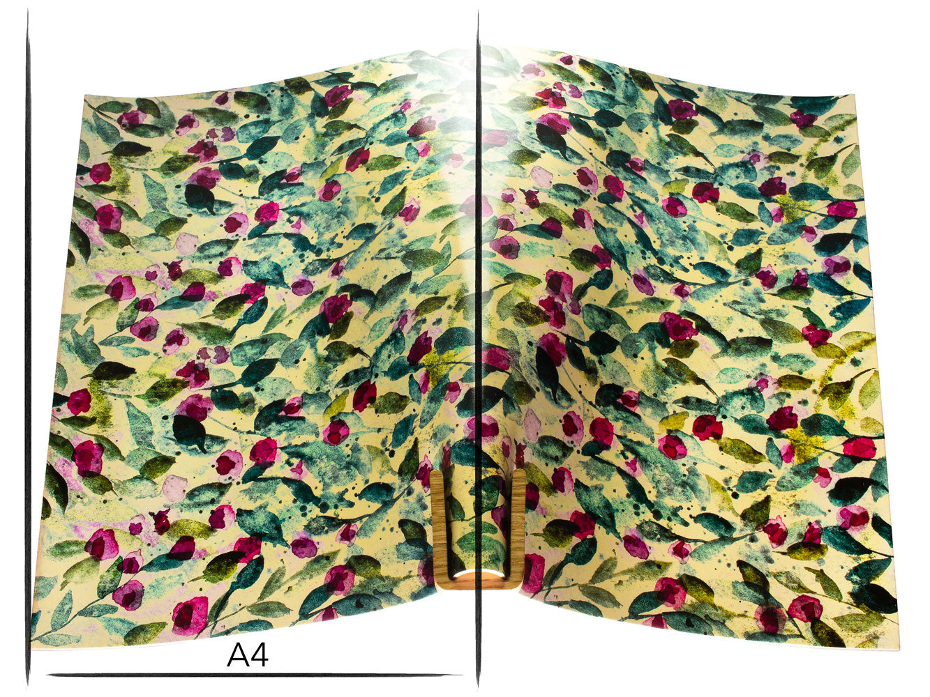 Italian leather panel Russo astratto impasto flower painted