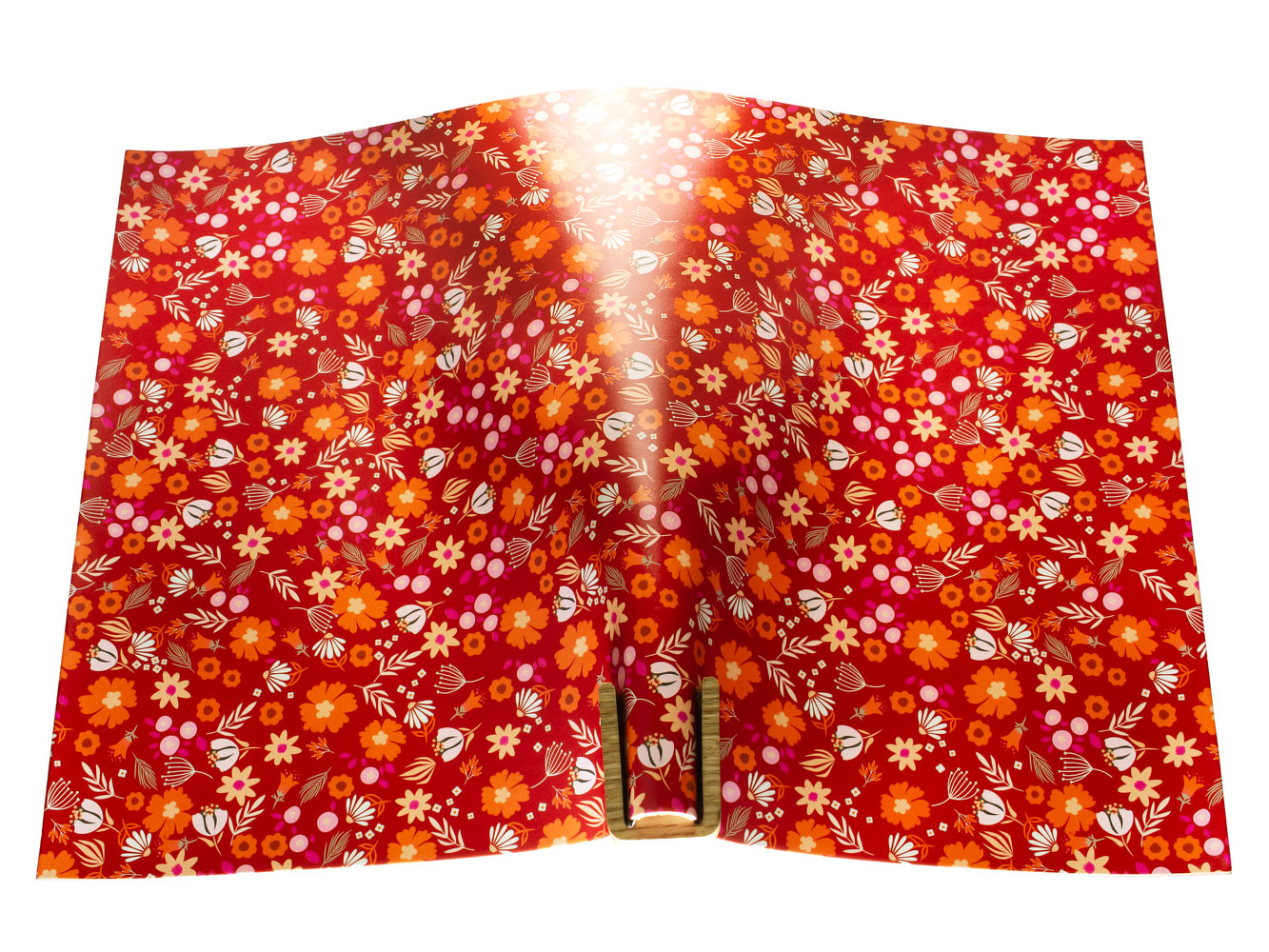 Vegetable tanned leather panel Russo sakura fuoco 