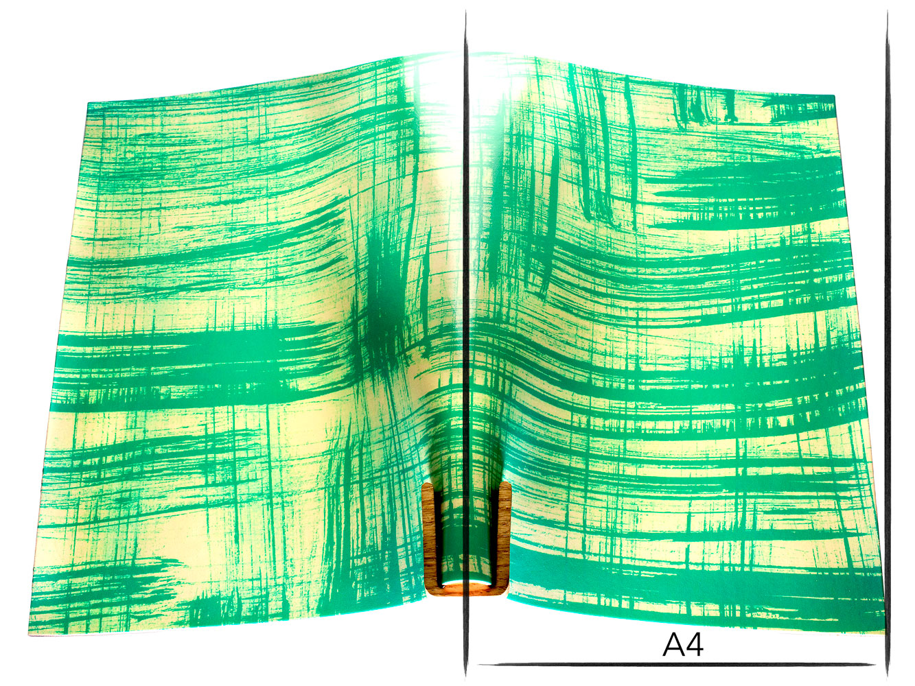 Vachetta leather panel Russo canvora verdago 