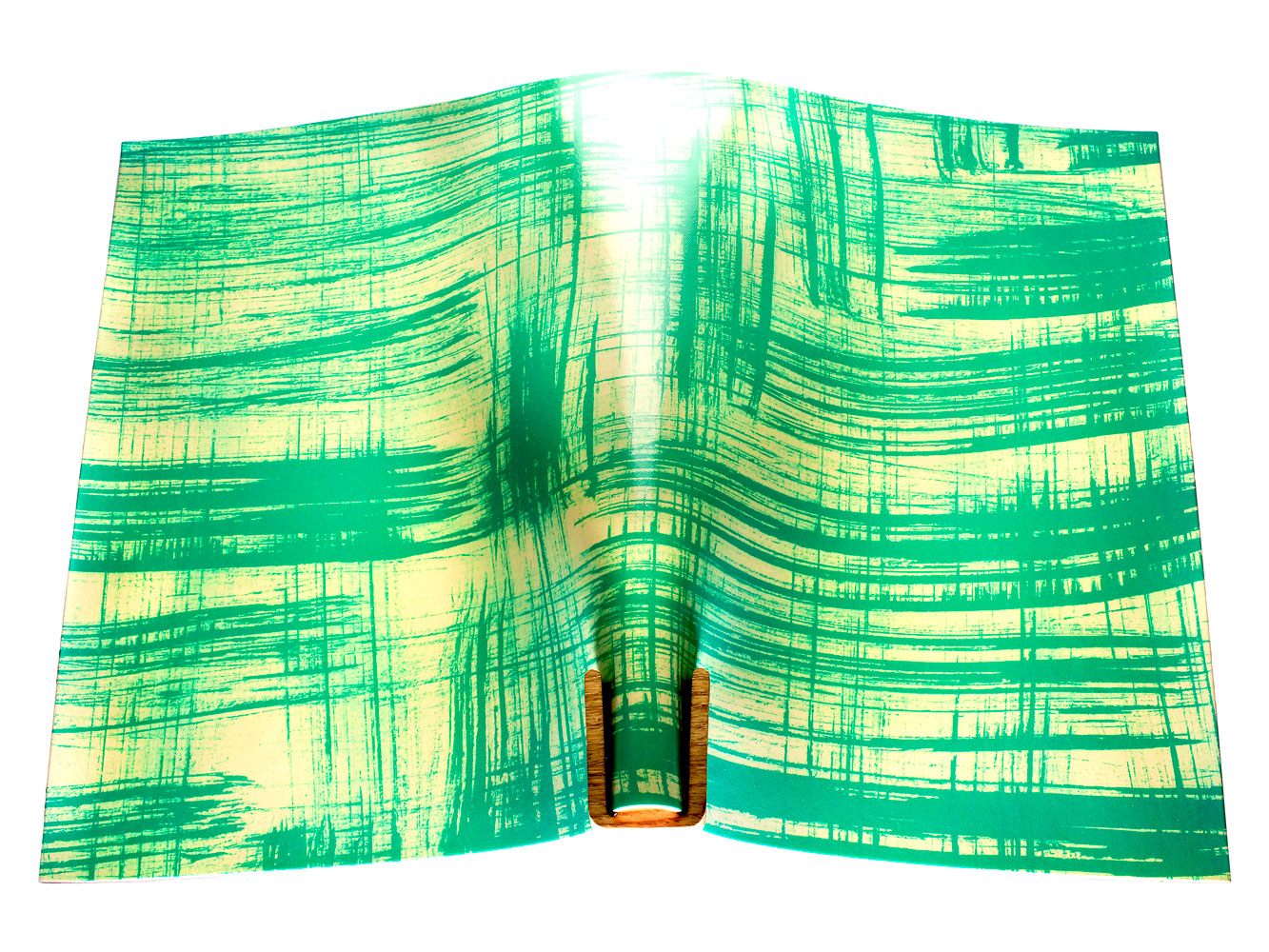 Vegetable tanned leather panel Russo canvora verdago 