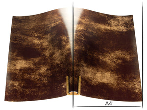 Vachetta leather panel Russo marbled moreno 