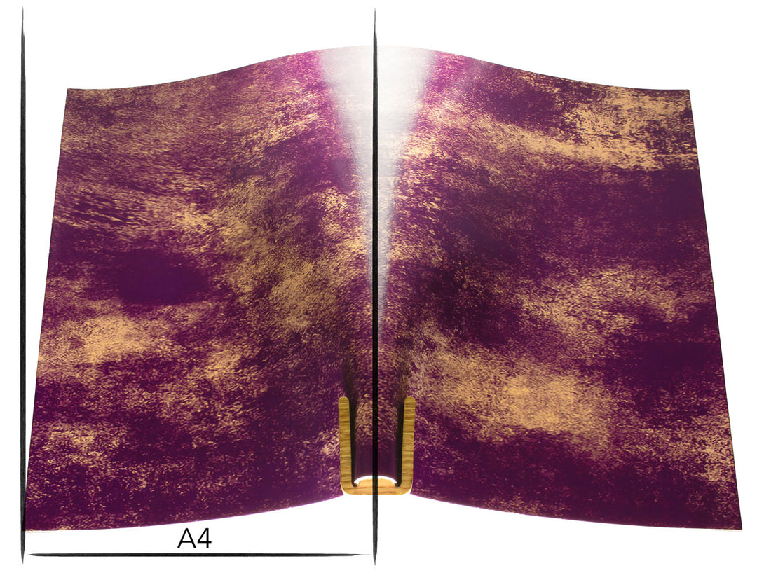 Italian leather panel Russo marbled roxo purple