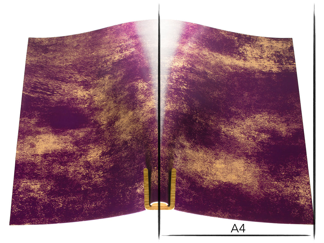 Vachetta leather panel Russo marbled roxo 