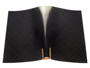 Vegetable tanned leather panel Russo commodore nero 