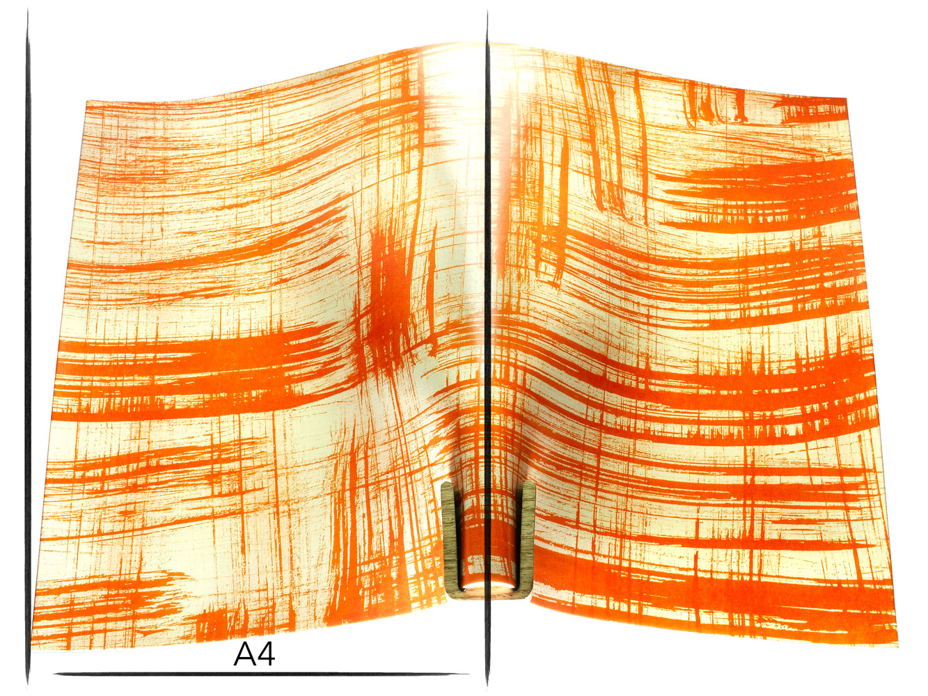 Italian leather panel Russo canvora catalina brush-painted