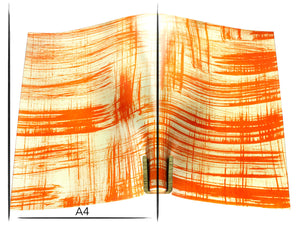 Italian leather panel Russo canvora catalina brush-painted