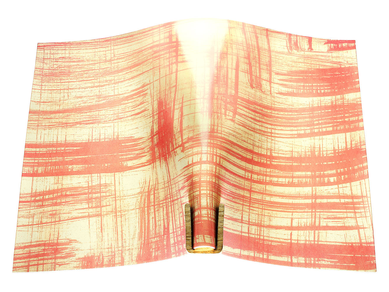 Vegetable tanned leather panel Russo canvora salmon 