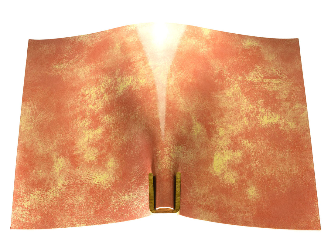 Vegetable tanned leather panel Russo artesano salmon 